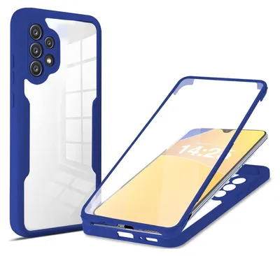 Produktbild von 360 Grad Rundum Schutz Handyhülle für Samsung Galaxy A13 5G Full Cover Vollschutz Case Farbe: Blau