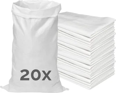 Produktbild von Garronda Polypropylensack 105 x 65 cm 20 Stück Getreidesack aus PP für Lagerung & Sand reißfest 50 kg belastbar – vielseitig einsetzbar: Gewebesäcke Sandsäcke Gartensack Hochwasserschutz Weiß GD-0161