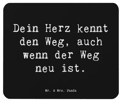 Produktbild von Mr. & Mrs. Panda Mouse Pad Spruch Trennung von den Eltern - Schwarz - Geschenk, mousematte, Vertrauem, computer mousepad, computermatte, Mauspad, positive Energie, Mut
