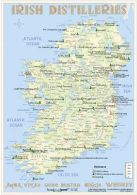 Obrázek produktu pro Palírny whisky Irsko - degustační mapa 1 : 1.800.000