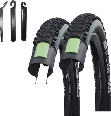 Image de 2 pneus de vélo Smart Sam PLUS Performance DD GreenG E-50 54-622 (29,0 x 2,10) avec 3 démonte-pneus