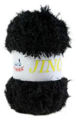 50g Strick-Garn Jino Kuschelgarn Plüschgarn by VLNIKA schwarz