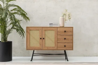 Zdjęcie produktu dla Skye Decor, Nala 120 - Natural, szafka do salonu, Natural, 120 x 90 x 40 cm