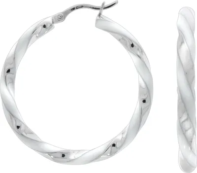 Produktbild von F Creolen 925/- Sterling Silber 3,7cm weiß 271210253-1