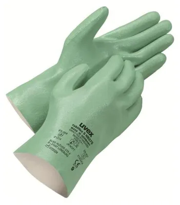 Productafbeelding van uvex rubiflex S NB27S chemische beschermhandschoen, groen, 10 paar