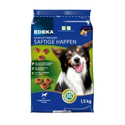 Produktbild von Edeka Herzstücke Saftige Happen mit Rind & Karotten 1,5kg