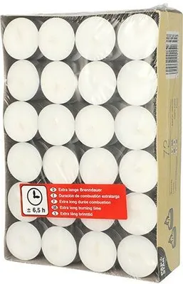 Produktbild von Papstar 15230, Zylinder, Weiß, 6,5 h, 72 Stück(e)