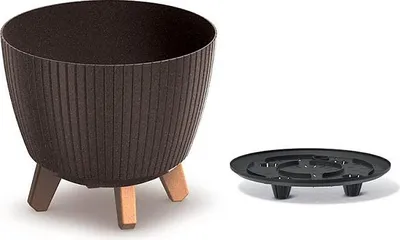 Produktbild von Blumentopf LAMIA ECO WOOD 28,8 cm - Farbe: Kaffee ECO
