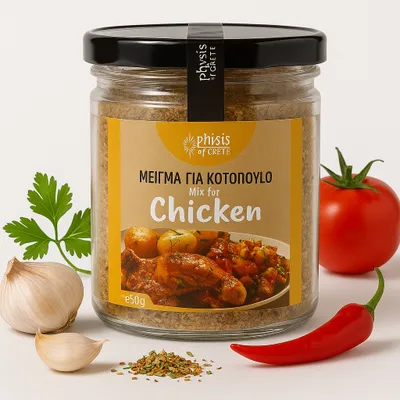 Produktbild von Physis of Crete Griechische Gewürzmischung für Hähnchen 60 g – Mediterrane Kräuter & Gewürze aus Kreta