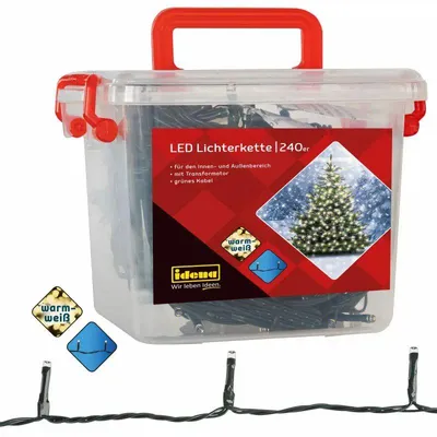 Produktbild von 10x Lichterkette 240 LED warmweiß 21m für Innen & Außen