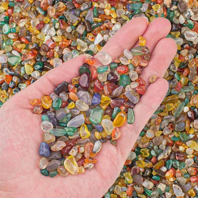 Immagine prodotto di Solidchoice - Pietrisco di agata colorato, 900g, ideale per decorazioni e vasi