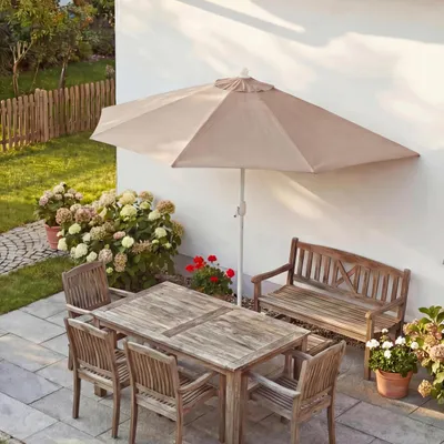 Immagine prodotto di Ombrellone Parla, ombrellone da balcone, poliestere/alluminio UV 50+ 3kg ~ 300cm crema senza supporto