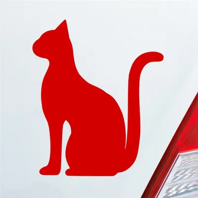Produktbild von Auto Aufkleber Heilige Katze Holy Cat Heilig Ägypten Egypt Car 10x12 cm Rot Sticker Heckscheibenaufkleber