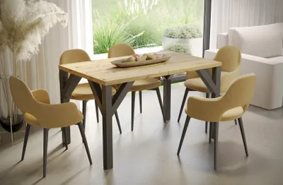 Produktbild von Endo-Moebel Esstisch Baltika 130cm - 240cm erweiterbar ausziehbar Holz Küchentisch (Artisan Eiche)