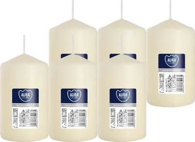 Zdjęcie produktu dla Świeca walec BISPOL Aura 30H 10CM SW60/100 ECRU 6szt.