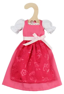 Produktbild von heless Puppenkleidung Dirndl Pinky für Modepuppen 29 cm, pink/weiß