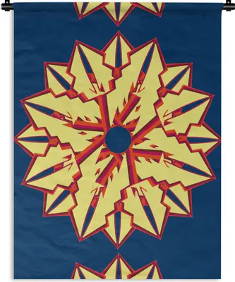 Produktbild von MuchoWow® Wandteppich Wandbehang Sterne - Muster - Abstrakt 90x120 cm Tapisserie Dekoration Wandtuch - Wanddeko