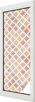 Produktbild von Buntglas Fensterfolie – 146x50 cm – Stained-Glass Design – blickdichte dekorative Sichtschutzfolie – selbstklebend, UV-Schutz – Blumenschönheit