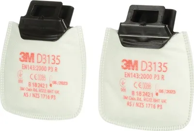 Produktbild von 3M 2x Rundpartikelfilter D3135 EN143:2000/A1:2006 P3R - 7100197284