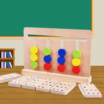Immagine prodotto di Giocattolo per bambini Montessori a quattro colori adatto all'educazione della prima infanzia e alla formazione prescolare