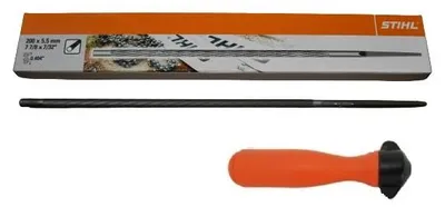 Produktbild von STIHL Rundfeile 56057715506 6 Stück für Sägeketten 5,5x200mm für .404' +1 Kunststoff Feilenhalter