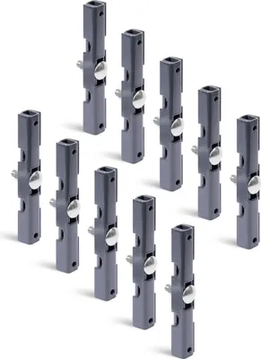 Image de Alberts 825232 Raccord de treillis, pour treillis à double barre, galvanisé à chaud, 140 x 18 x 15,5 mm, set de 10 pièces