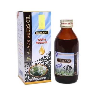Produktbild von Hemani Schwarzkümmelöl 100 % rein – 125 ml | Kaltgepresst, Vegan, Halal, 100 % Nigella Sativa