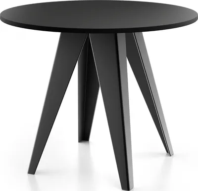 Produktbild von Esstisch Glory im Industriestil - Modern, Rund - Ausziehbar von 100 cm bis 140 cm, Pulverbeschichtete Metallbeine - Schwarz