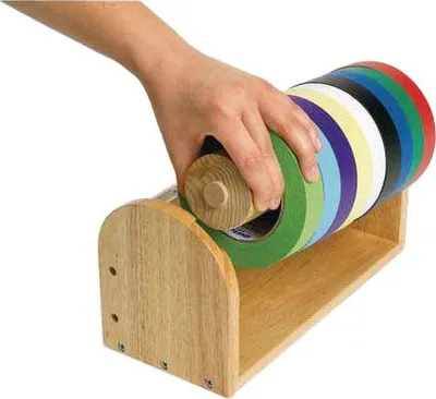 Produktbild von Colorations Holz-Tapedispenser für 10 Rollen - Bastelzubehör