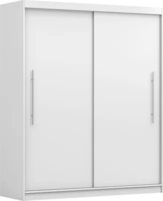 Produktbild von Schwebetürenschrank Kleiderschrank Schrank Garderobe Torino (Weiß/Weiß) 200cm