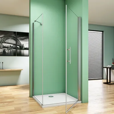 Produktbild von 70-100cm H:197cm Drehtür Eckeinstieg Nischtür Duschabtrennung Duschkabine NANO Dusche mit Duschwand(76-100cm)