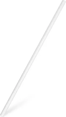 Produktbild von 300x Papiertrinkhalme gerade weiß 20 cm Ø 6 mm