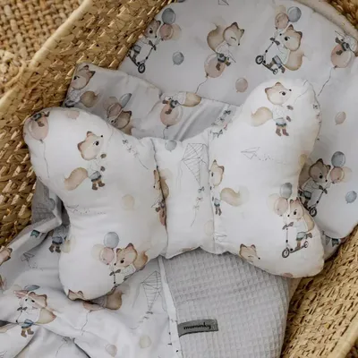 Produktbild von Muminky | Babykissen - Schmetterling - Füchse - Anti-Schock - Hypoallergen - Handgefertigt
