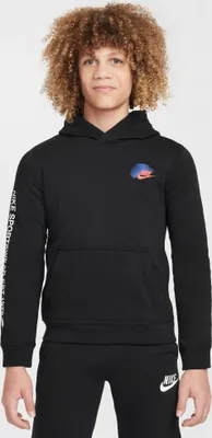 Obrázek produktu pro Nike B Nsw Si Flc Po Mikina S Kapucí Bb2 Černá/Bílá Černá/Bílá S