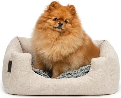 Immagine prodotto di cuccia lionto screziata con cuscino reversibile, 60x50 cm, beige /2