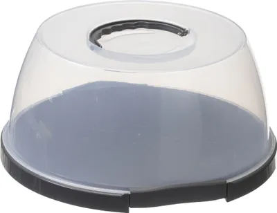 Produktbild von plast team Tortenhaube rund transparent/grau