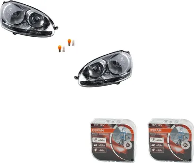 Immagine prodotto di Fari + lampade Osram Night Breaker Laser compatibili con VW Golf 5, modello V, dal 10/03 in poi. Lato sinistro (L) e destro (R). Codici: 1K6941005R, 1K6941005P, 1K6941005N, 1K6941029P, 1K6941006R, 1K6941006. Johns