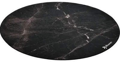Produktbild von Arozzi Zona Runden Bodenschutzmatten - 121 cm - Schwarzer Marmor