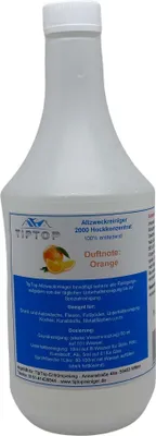 Produktbild von TIPTOP Allzweckreiniger 2000 Konzentrat 1 Liter mit Dosierkopf - Duftnoten zur Auswahl – Orange