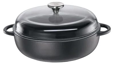 Imagen del producto de Sartén "Bauernpfanne" de la marca Küchenprofi, con tapa de vidrio, de 24 cm, color clásico, referencia 402551024, código EAN 4007371061476