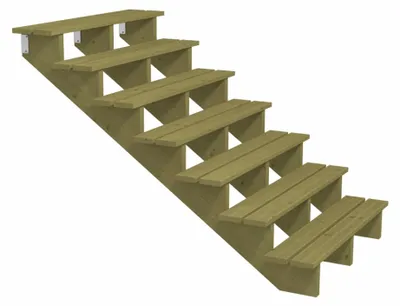 Produktbild von Plus Außentreppe Kiefer 7 Stufen 120 cm breit