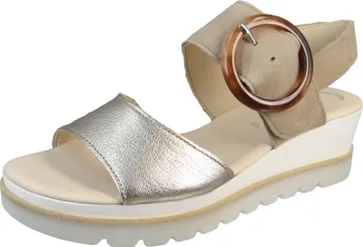 Produktbild von Gabor Comfort Plateausandale - Beige Leder Größe: 38.5 Normal
