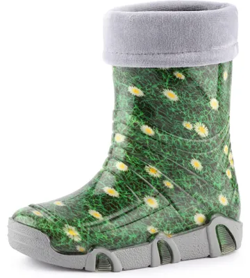 Produktbild von Ladeheid Kinder Mädchen Jungen Gummistiefel gefüttert Swk 102 (Gras, 25/26 EU)