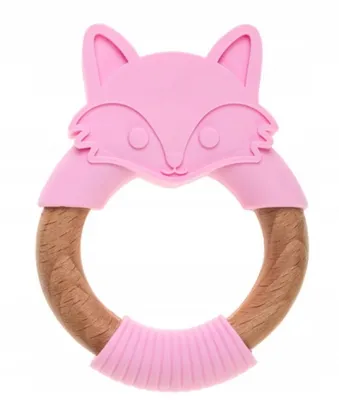 Produktbild von Holz-Silikon-Beißring - Rosenfuchs / Bocioland