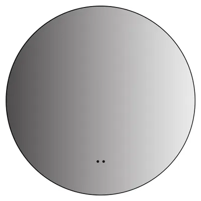 Obrázok produktu pre Okrúhle kúpe??ové zrkadlo s osvetlením TALOS LED VERONA Shine v matnej ?iernej Ø50 cm – Zrkadlo s funkciou senzora Hand Wave – vhodné do vlhkých priestorov v?aka hliníkovému rámu