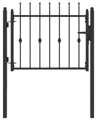 Immagine prodotto di vidaXL Cancello da recinzione HORST 100 x 75 cm in metallo nero, chiudibile a chiave
