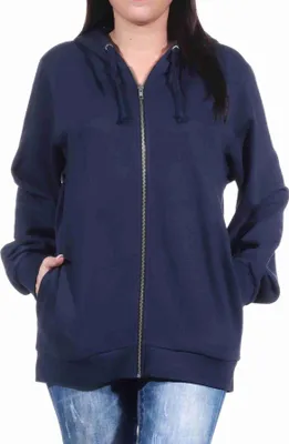 Produktbild von Damen Jacke mit Kapuze für Hausanzug oder Sportanzug Oberteil;navy,L