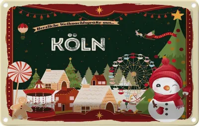 Produktbild von vianmo Blechschild 20x30 cm Weihnachten aus KÖLN