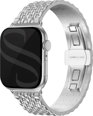 Productafbeelding van Selencia Stalen draak band voor de Apple Watch | 38/40/41/42 mm - Zilver