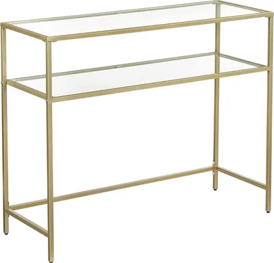 Produktbild von Konsole 100x35x80 cm, Glas, Gold, Metall